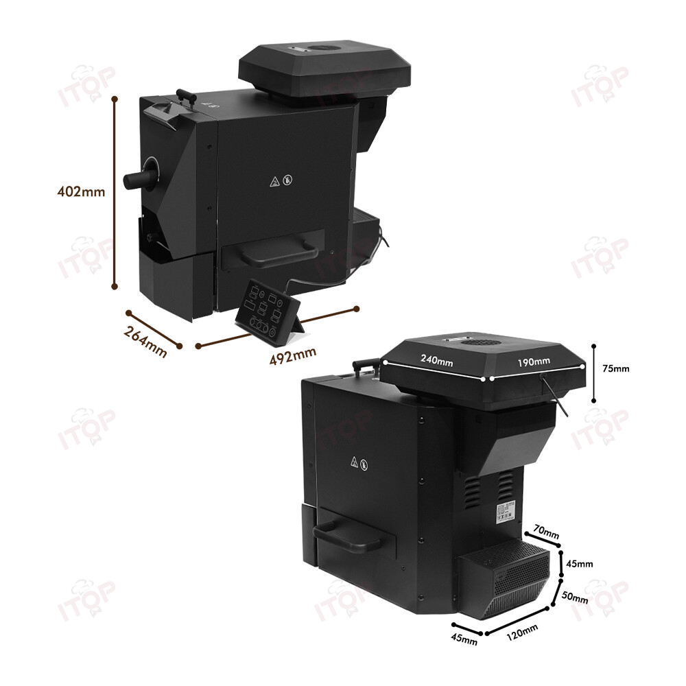 1000W Coffee Bean Roaster Commercial Automatic Roaster with Baking Curve Options