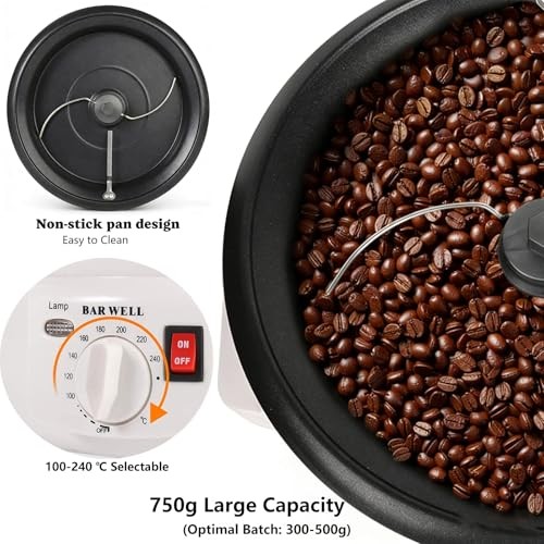 Home Coffee Roaster, Household Electric Coffee Bean Baker Nut without Timing