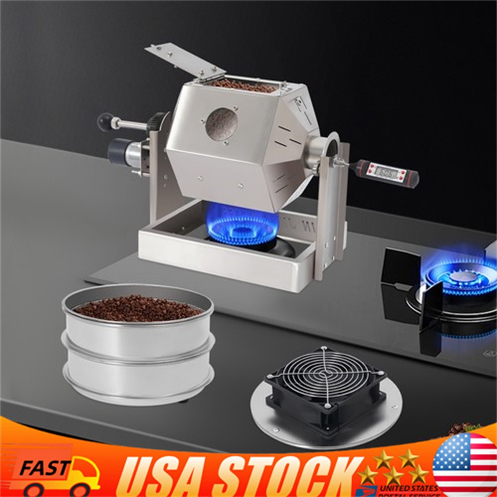 3.8L/3.45Qt Coffee Bean Roaster Commercial Coffee Bean Roaster Machine Drum Type