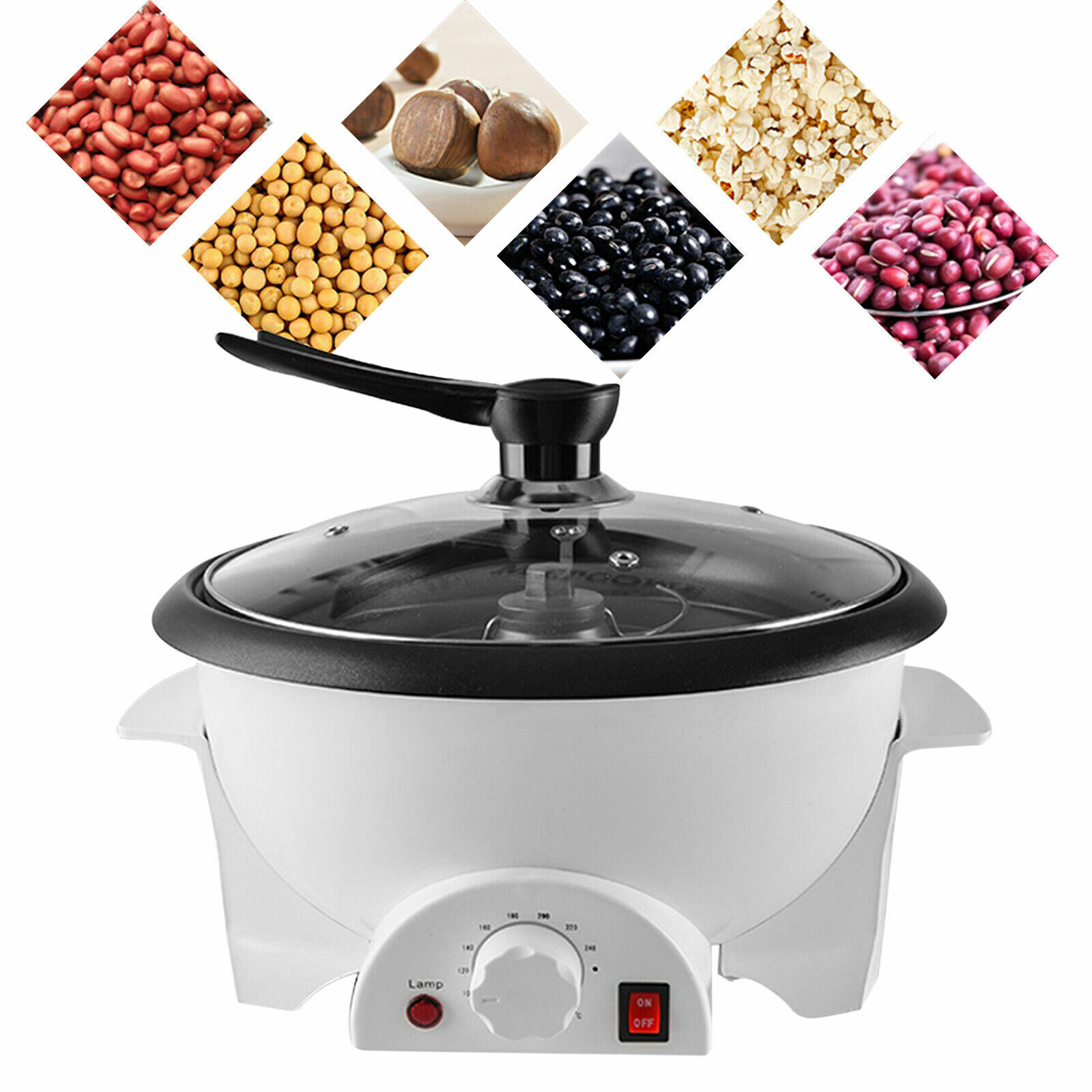750g Home Electric Coffee Bean Roaster 1200W Coffee Roasting Baking Machine NEW