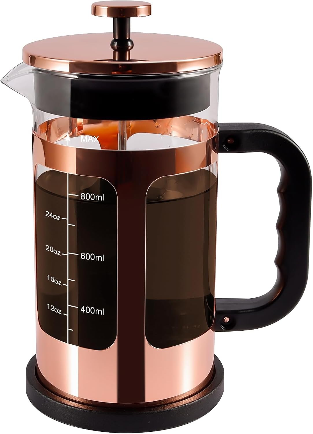 French Pr Coffee Tea Maker, Upgrade Heat Cold Resistant Thiened Glass
