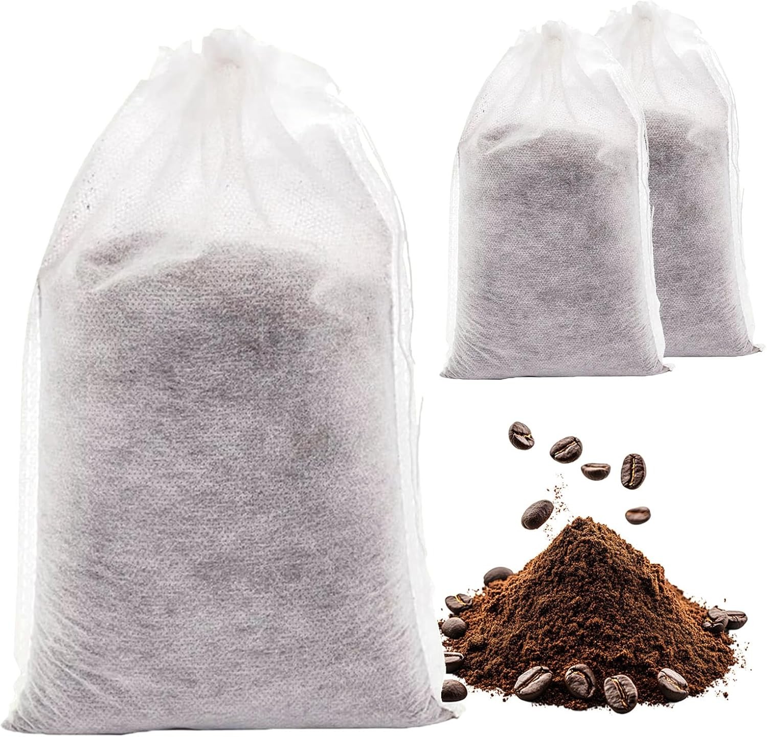 200 PCS Disposable Cold Brew Coffee Bags 4×6 Inch with Dstring –