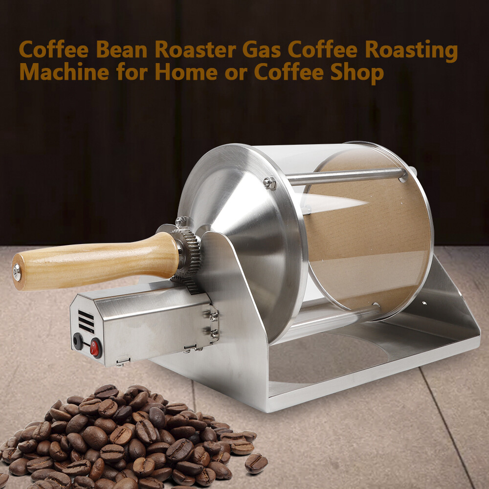 Coffee Bean Roaster 1 pound Roasting Machine Nuts Home Coffee shop Wooden handle
