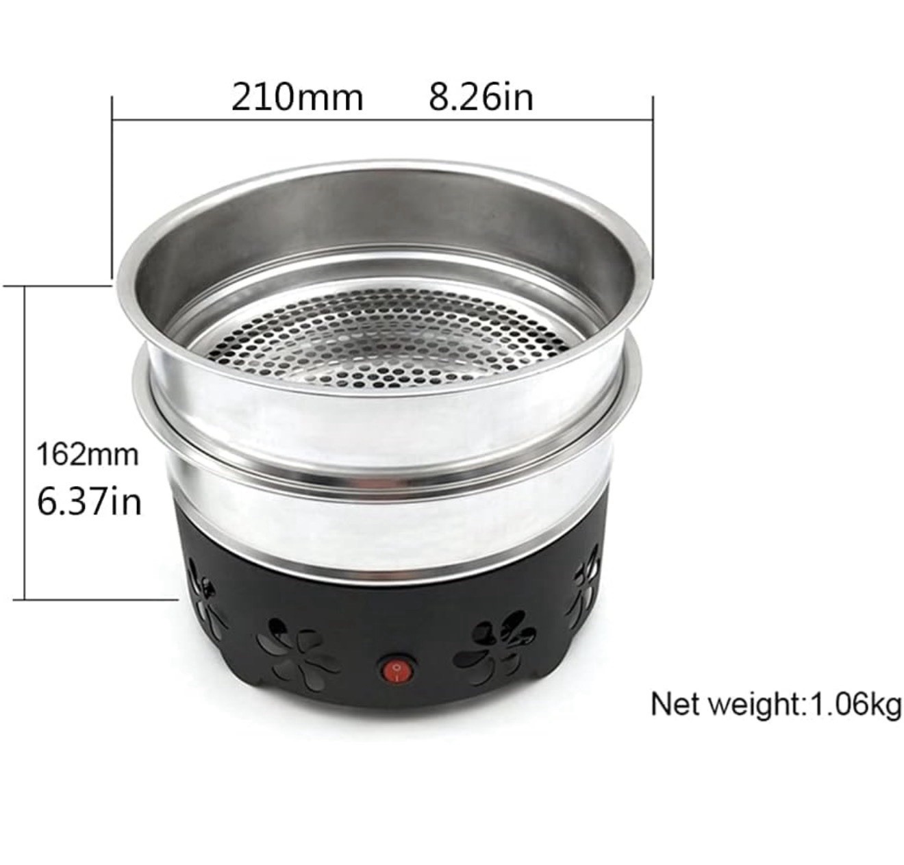 Boicafe Air Coffee Bean Roaster 1200W 120g Stainless Steel 110V Spoon