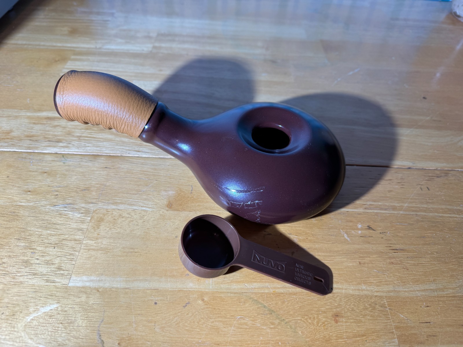 Nuvo Eco Ceramic Coffee Bean Roaster Made In Korea Leather Handle