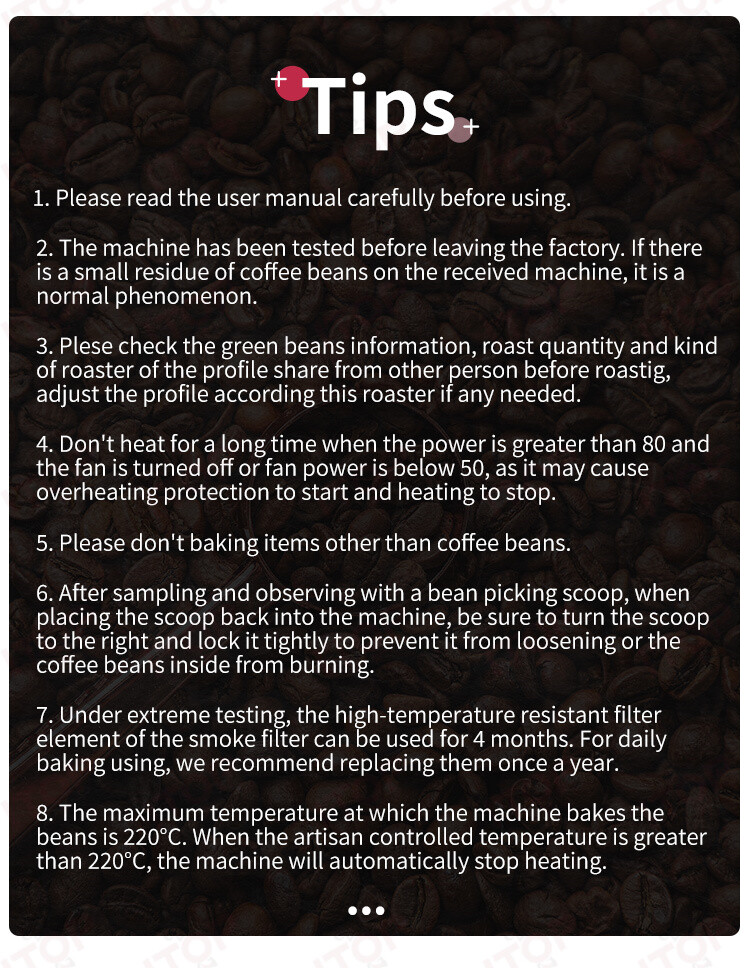 ITOP 2ND Electric Coffee Bean Roaster Drum Roasting 1000W Artisan Connect