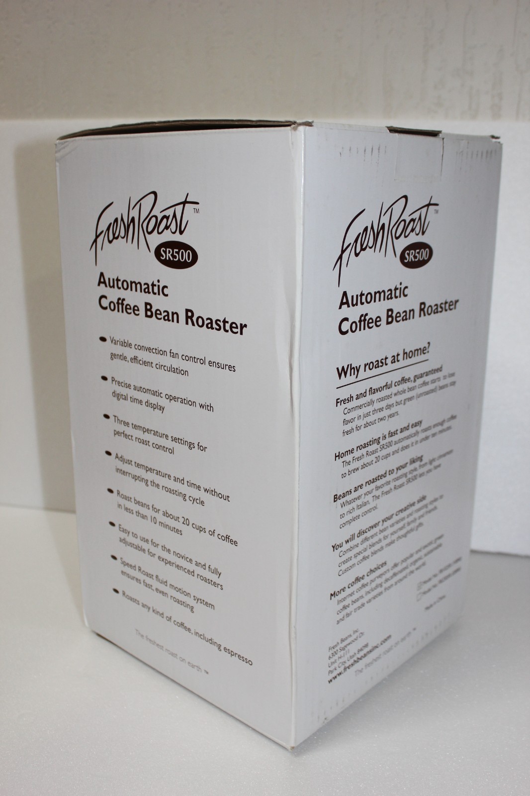 Fresh Roast SR500 Automatic Coffee Bean Roaster – Black