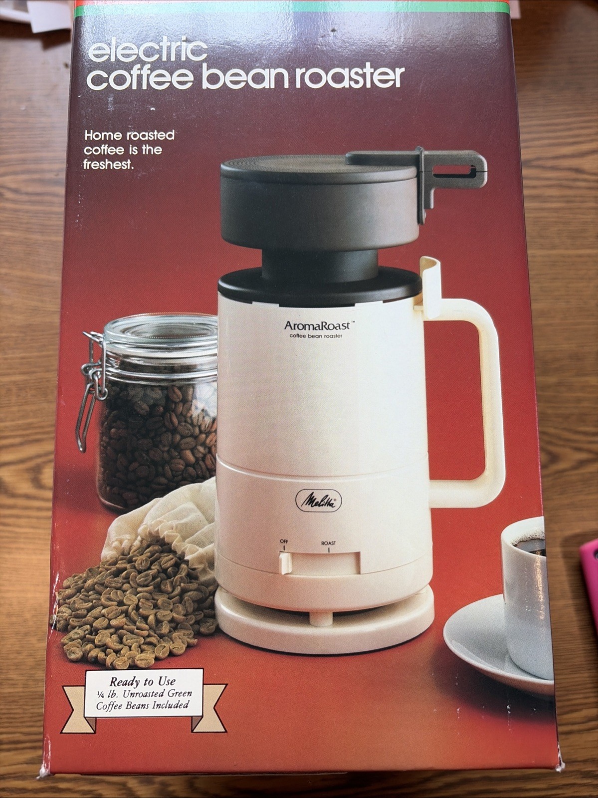 NIB VTG 80s Melitta Electric Coffee Bean Roaster AromaRoast Model CBR-10 NOS