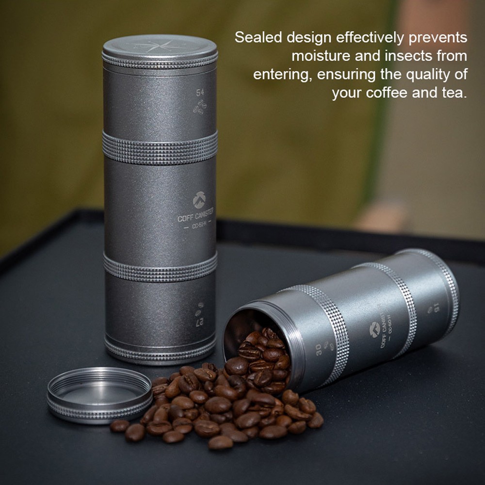 Coffee Can Outdoor Camping Aluminum Alloy Coffee Bean Tea-leaves Storage RVCR
