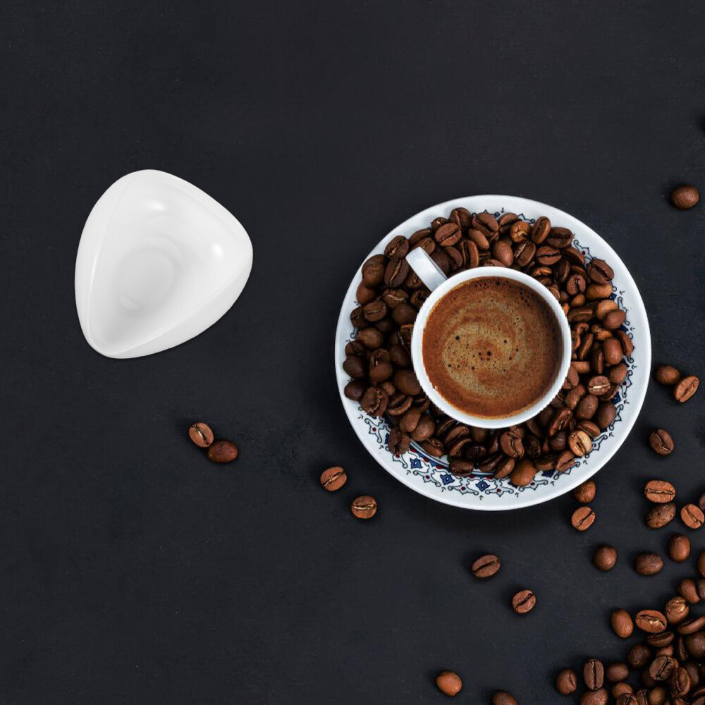 1PC Coffee Bean Dosing Cup Ceramic Dosing Vessel Tray Coffee Bean Plate Dish