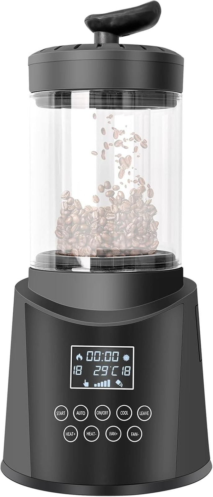 Smart Home Coffee Roaster with Digital Display & Auto-Cooling, 300G Capacity
