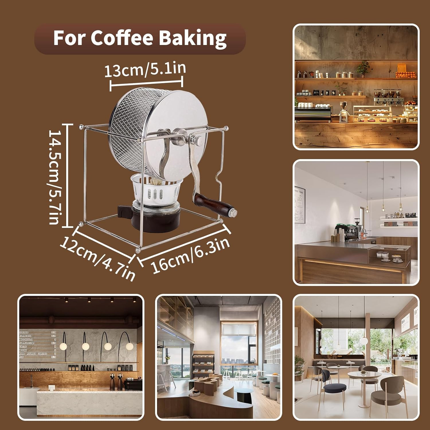 Mini Manual Coffee Roaster – Stainless Steel Home Coffee Bean Machine