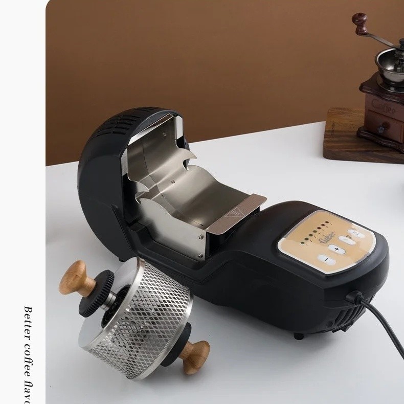 Electric Coffee Roaster Coffee Bean Nuts Roasting Baking Drum Machine Home 1500W