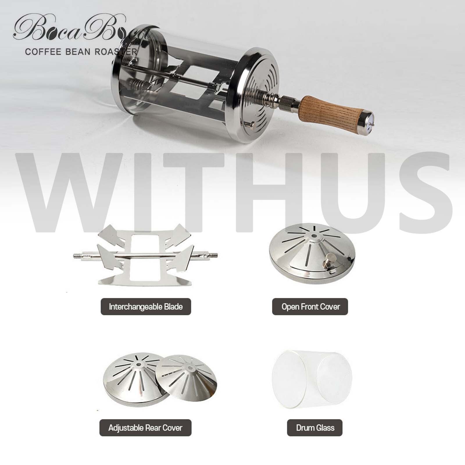 BocaBoca Coffee Bean Roaster 500 Roasting Machine Nuts Barista Home 110V / 220V