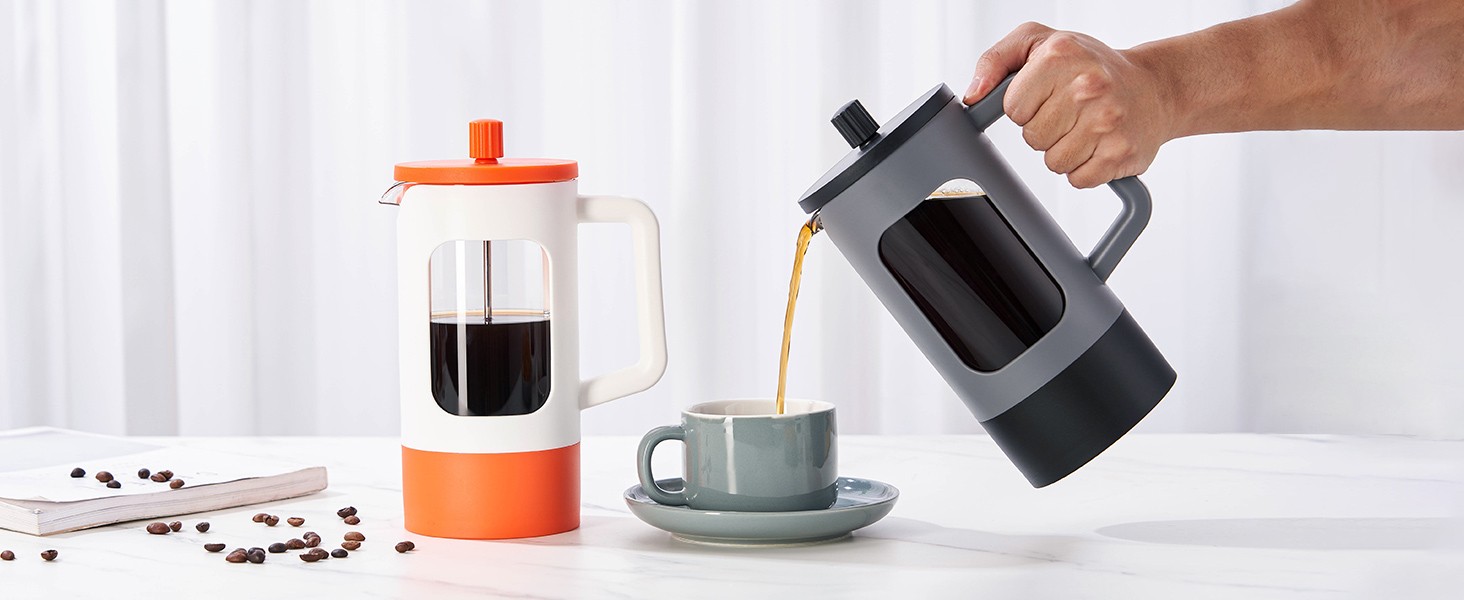French Pr Coffee Maker, 34 oz / 4 Cup Coffee Tea Pr with