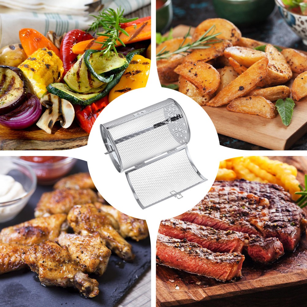 Air Fryer Basket Kitchen Roaster Rotisserie Grill Crisping Basekt for Oven