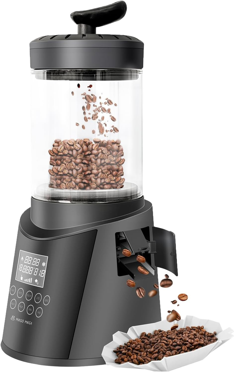 Smart Home Coffee Roaster with Digital Display & Auto-Cooling, 300G Capacity