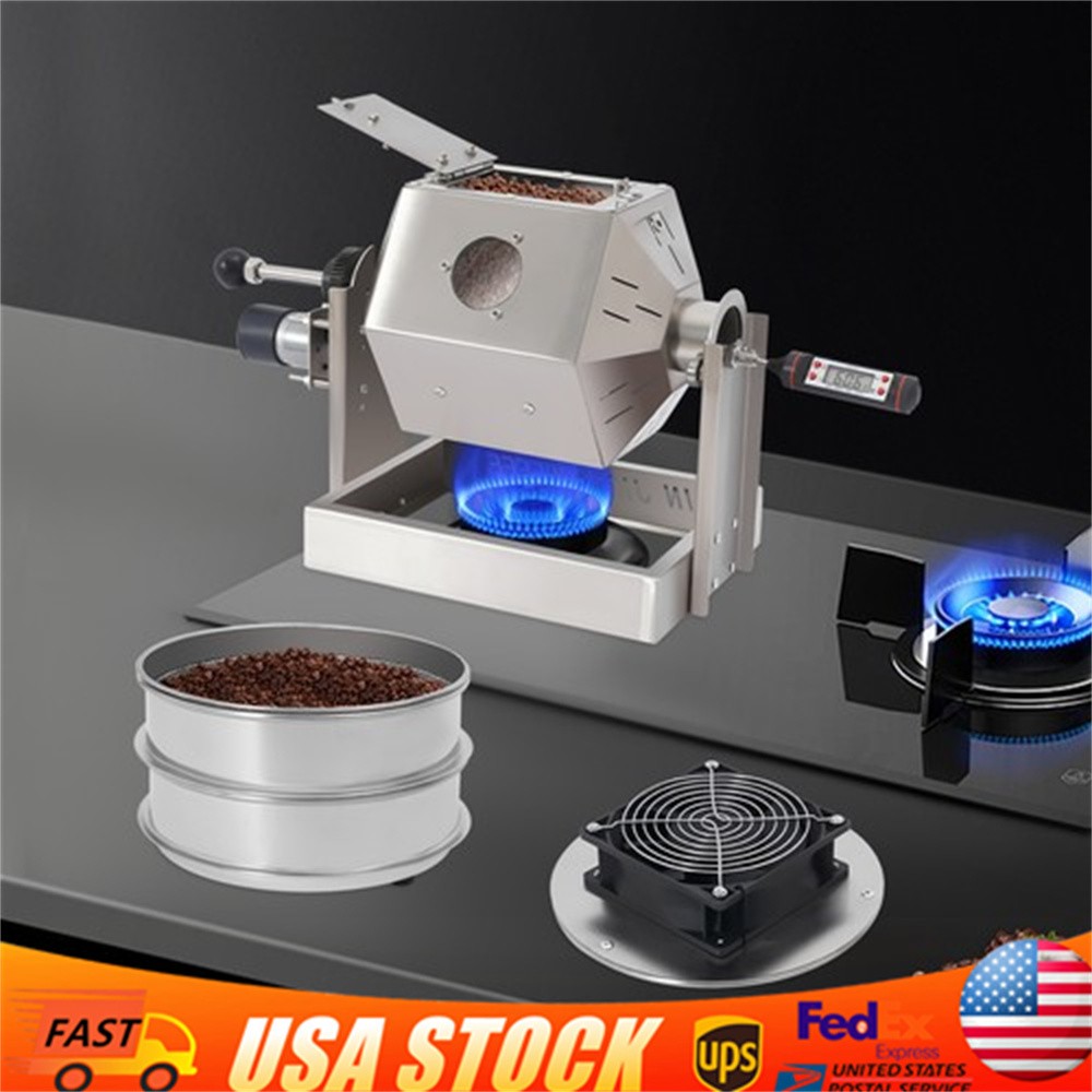3.8L/3.45Qt Coffee Bean Roaster Commercial Coffee Bean Roaster Machine Drum Type