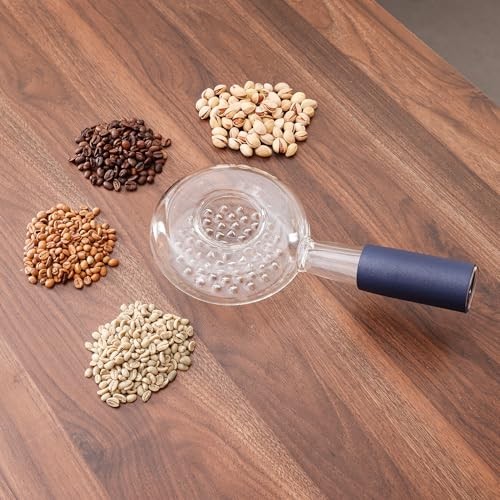 Portable Glass Coffee Bean Roaster, 11.8 x 11.8*5.9*3.5 white and transparent