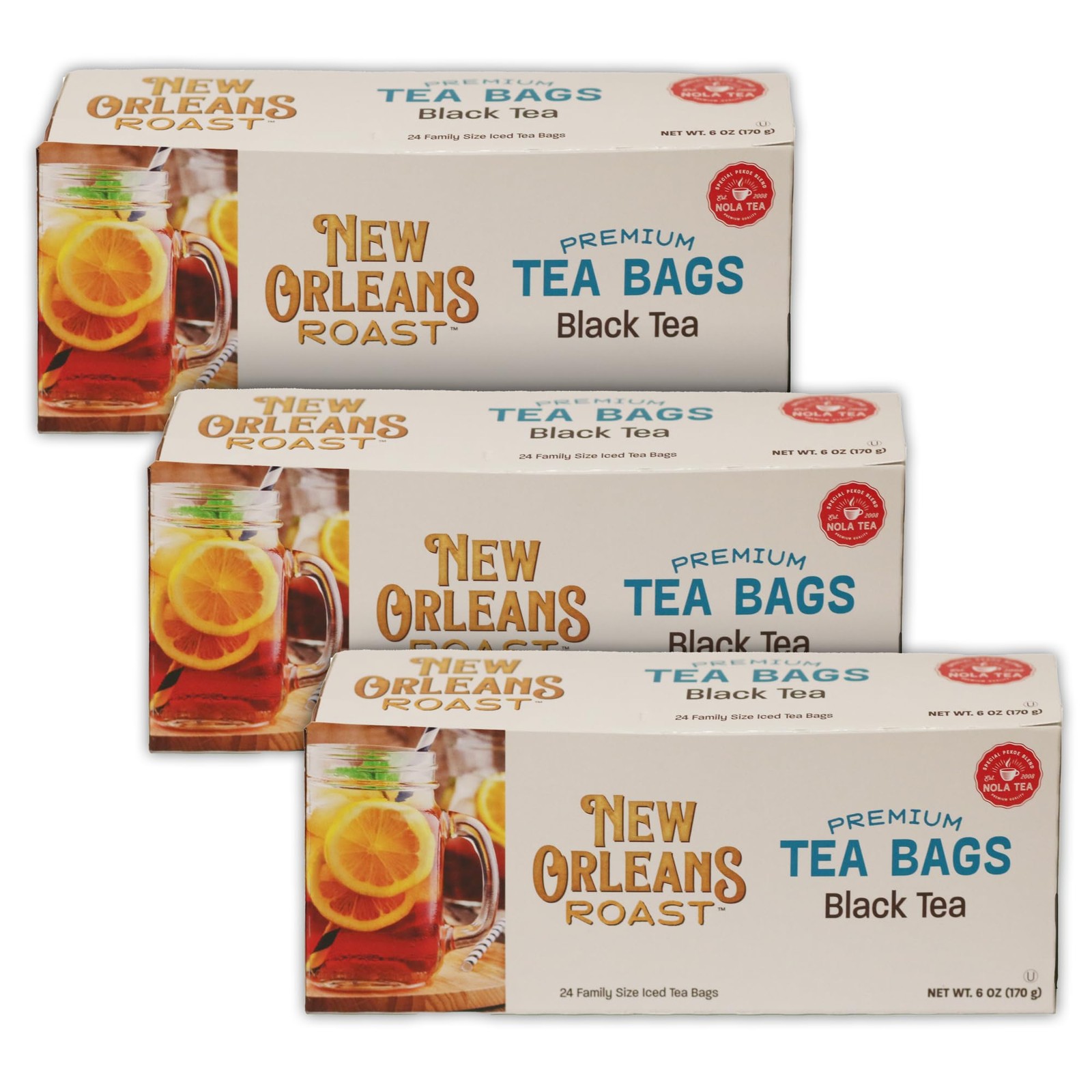 New Orleans Roast – Premium Orange Pekoe & Cut 24 Count (Pack of 3)