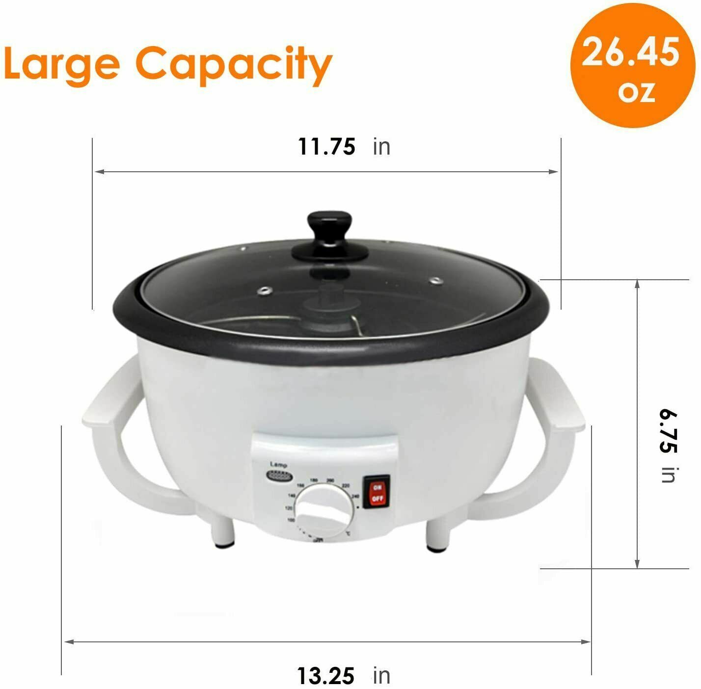 110V Electric Coffee Roaster Household Coffee Bean Roasting Baking Machine USA
