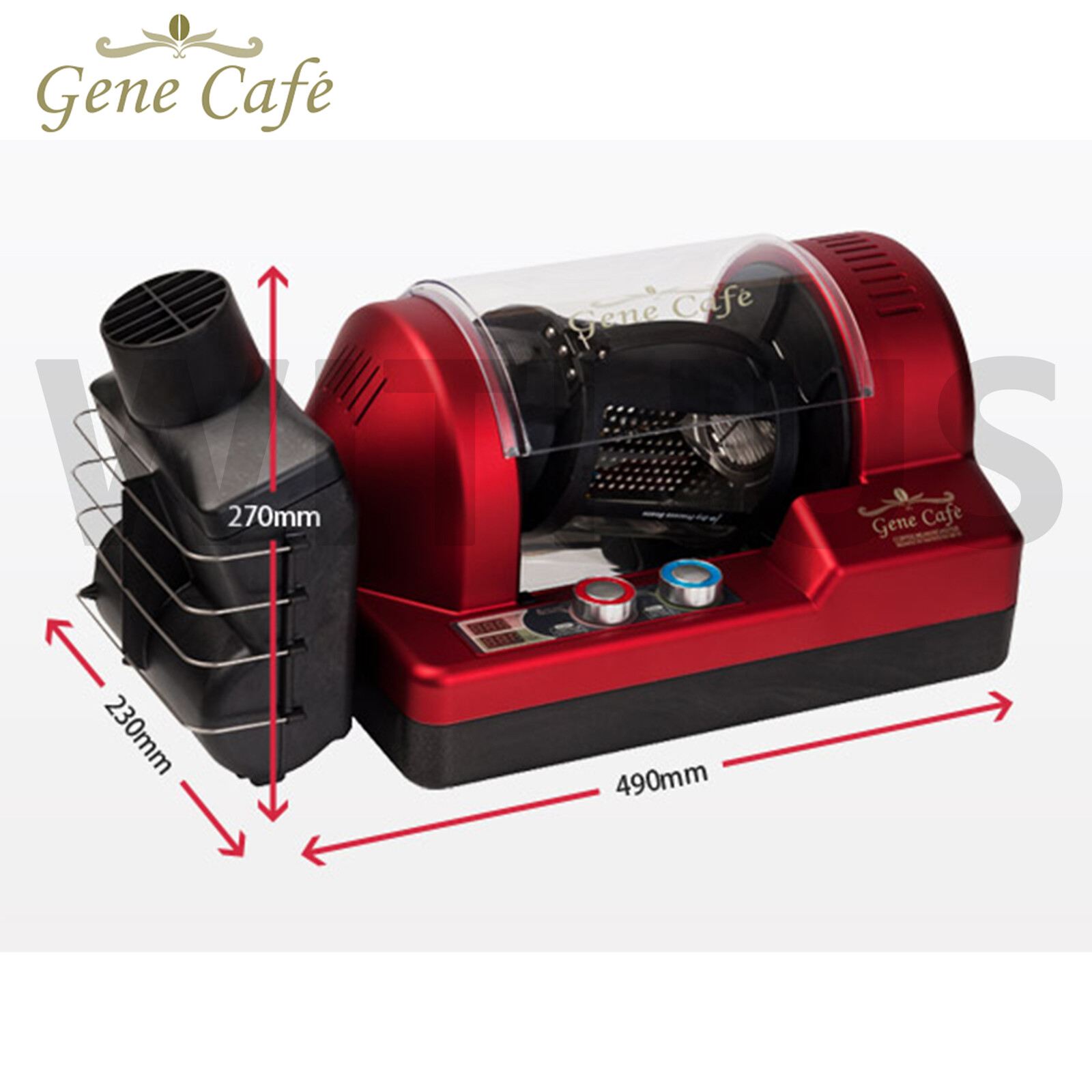 GENE CAFE CBR-101A Hot-Air Type Home Coffee Bean Roaster + Cooler Black/Red 220V