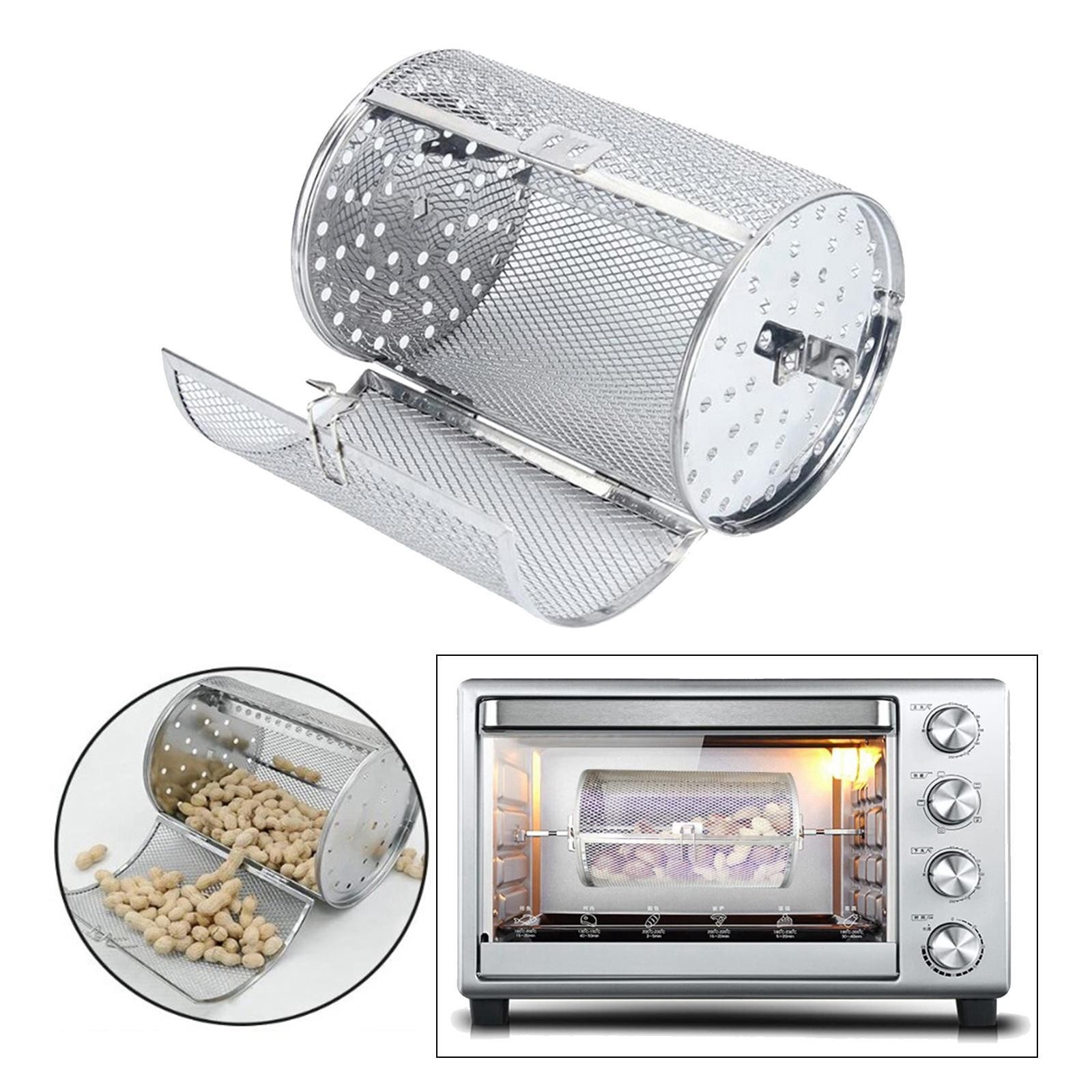 Roaster Drum Oven Cage Bakeware Rotatable 10inch for Home BBQ