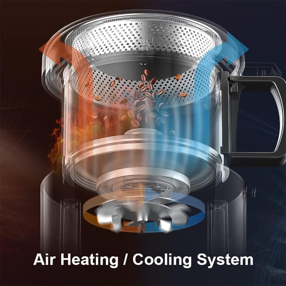 Coffee Bean Roaster Machine – Home Use Air Coffee Roaster with Adjustable Timer