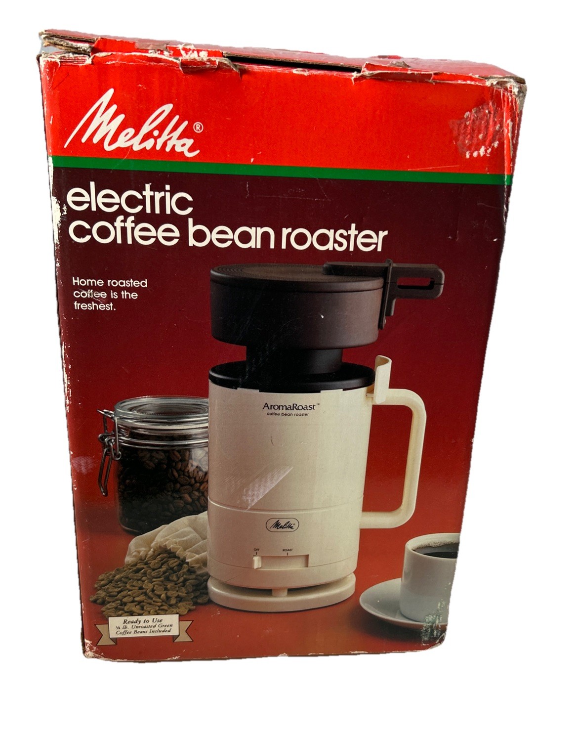Vintage Melitta CBR‑10 Aroma Roast Electric Coffee Bean Roaster Open Box 1984