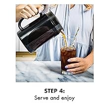 Burke Deluxe Cold Brew Iced Coffee Maker, fort Grip Handle,