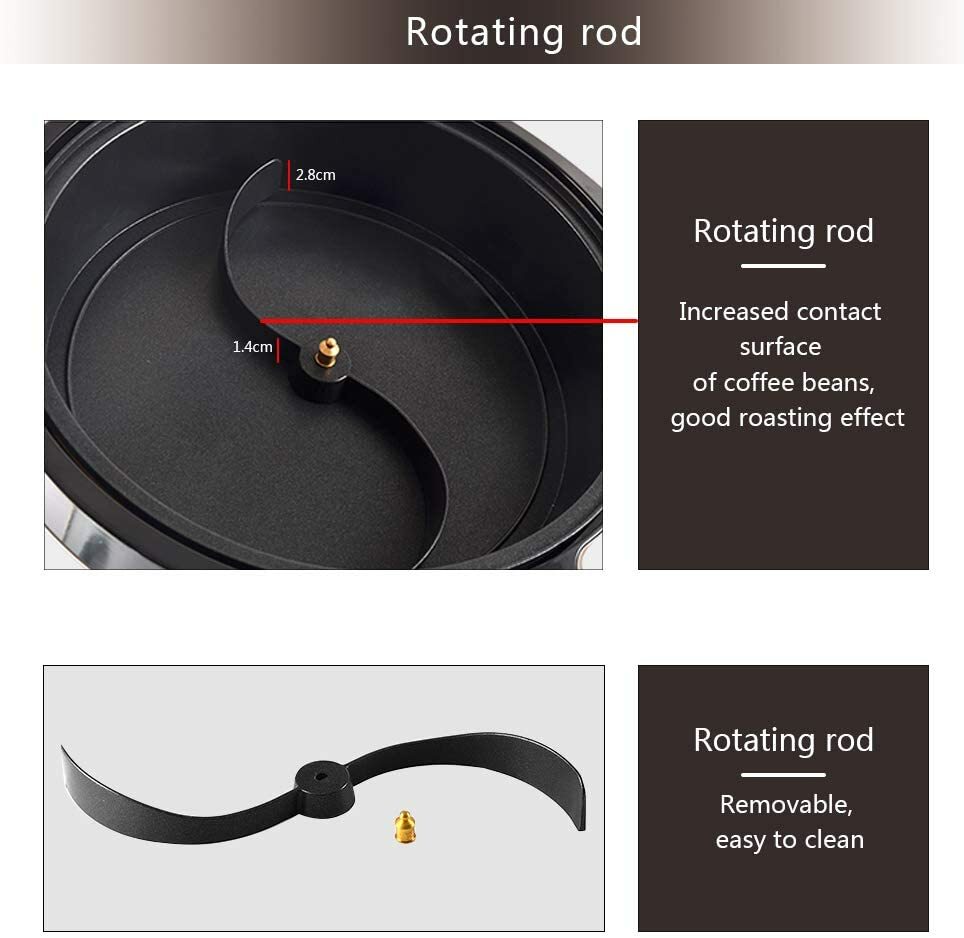 800g 800W Electric Coffee Roaster Machine for Home Coffee Beans Roaster 110V