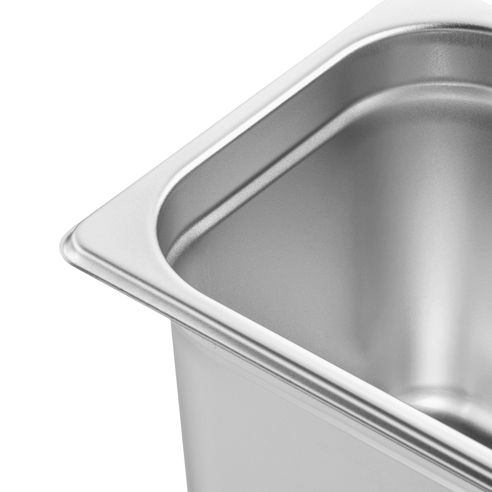 8 Pack Hotel Pans, 1/ 3 Size Anti – Jam Steam Pan with Lid, 0.8mm Thick