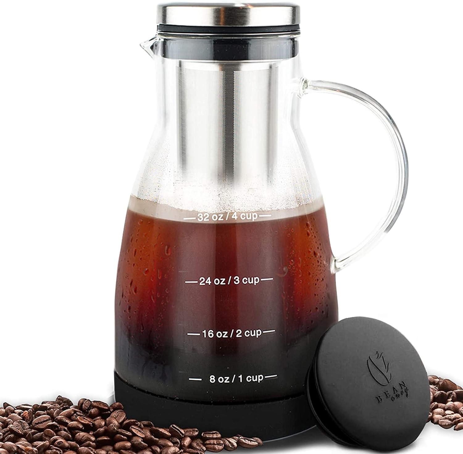 Cold Brew Coffee Maker – 32 oz Glass Coffee Cold Brew Maker and