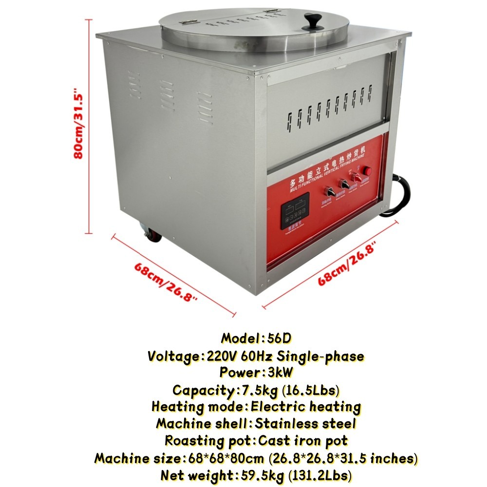 7.5kg Capacity Bean Roasting Machine Stainless Steel Coffee Bean Roaster