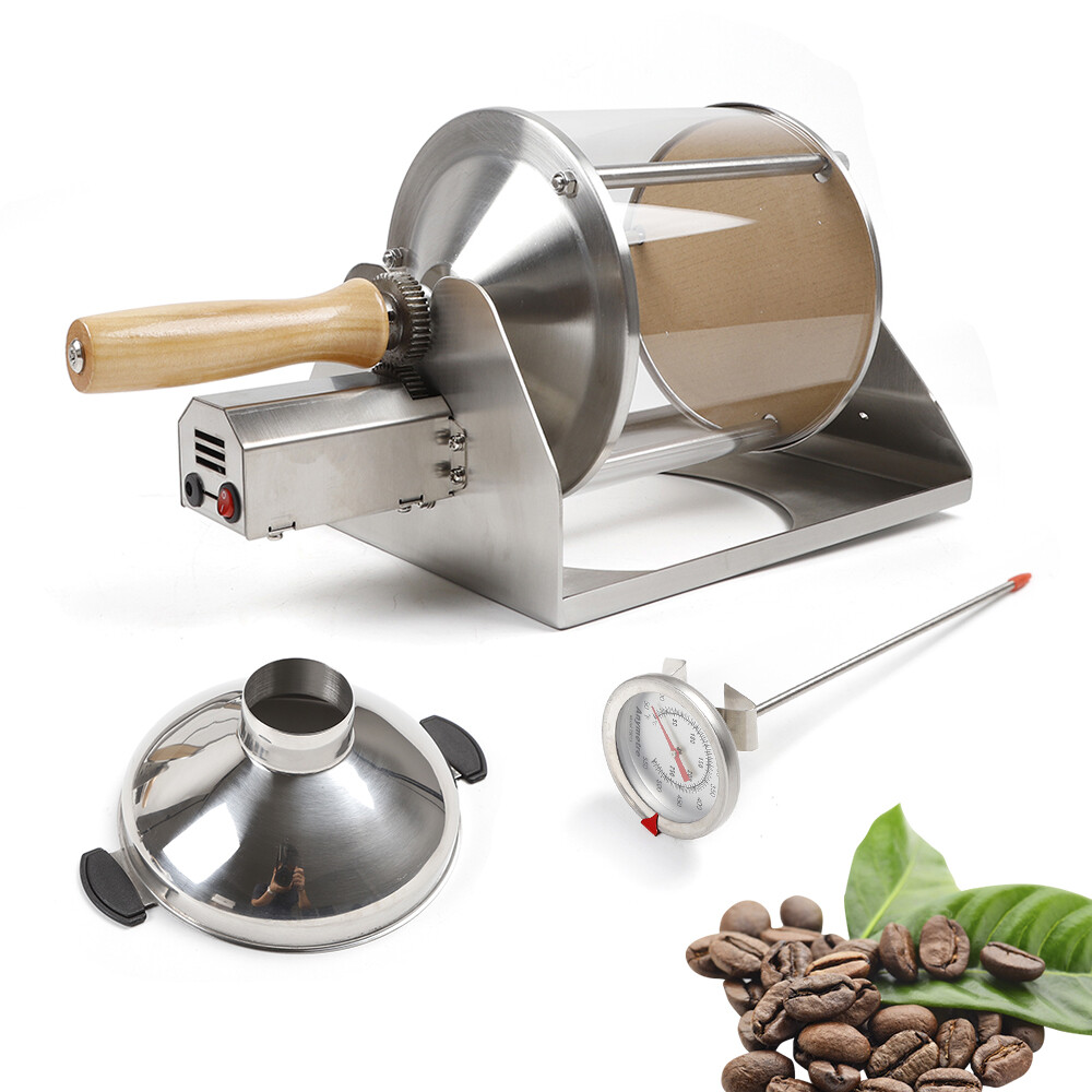 Coffee Bean Roaster 1 pound Roasting Machine Nuts Home Coffee shop Wooden handle