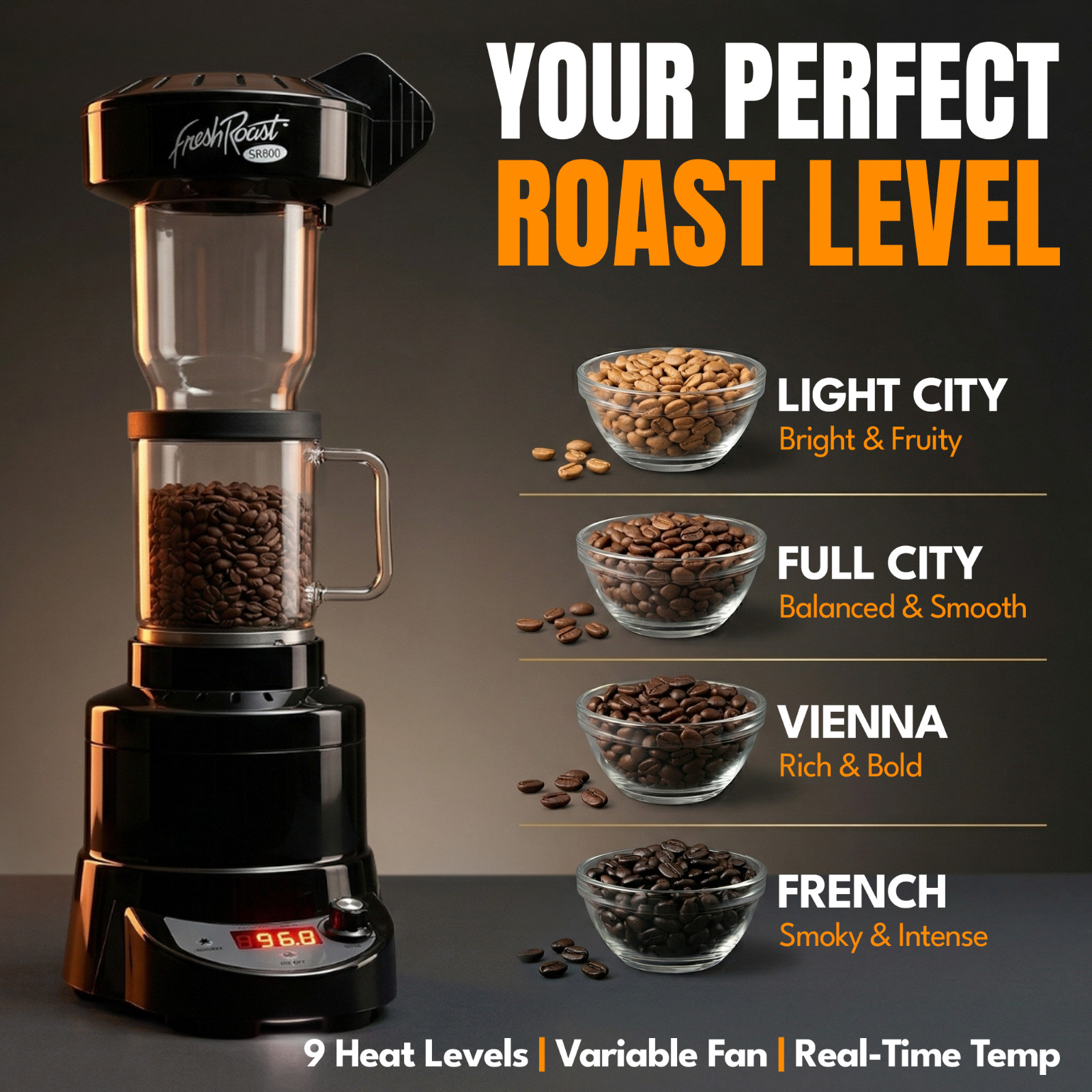 Fresh Roast SR800 Bundle with Extension Tube, Digital Scale, and Bean Pack