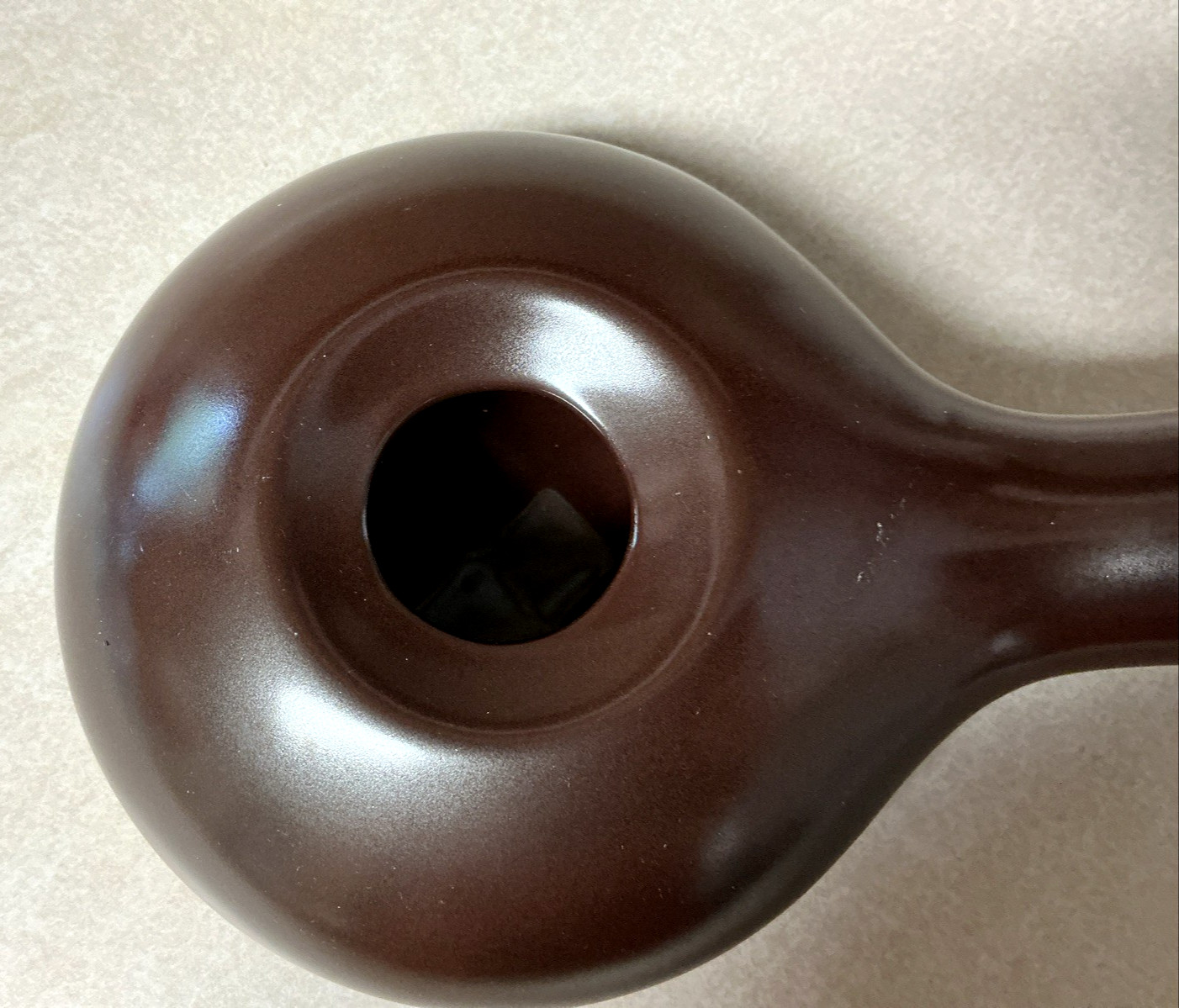 Nuvo Eco Ceramic Coffee Bean Roaster Brown Leather Strap Handle Korea