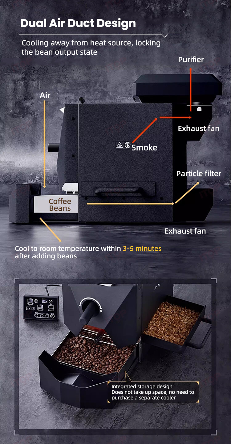 New Coffee Bean Raoster with Curve System, Upgrade,Suitable for Artisan 350-400g