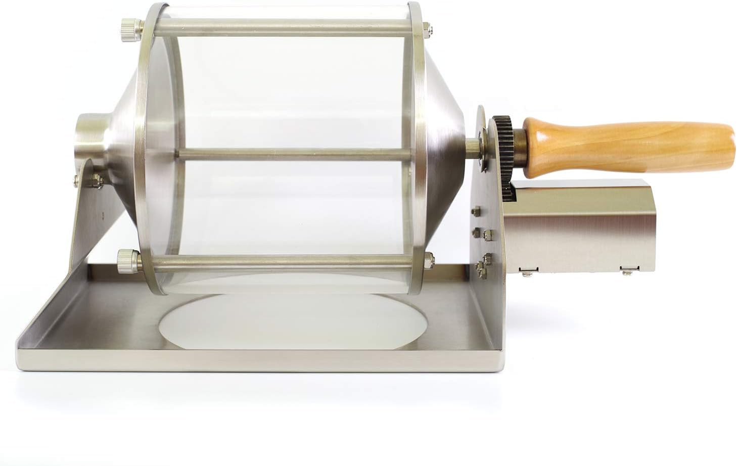 Home Coffee Roaster with Gas Burner, 400G Capacity, Quartz Drum & Steel Frame