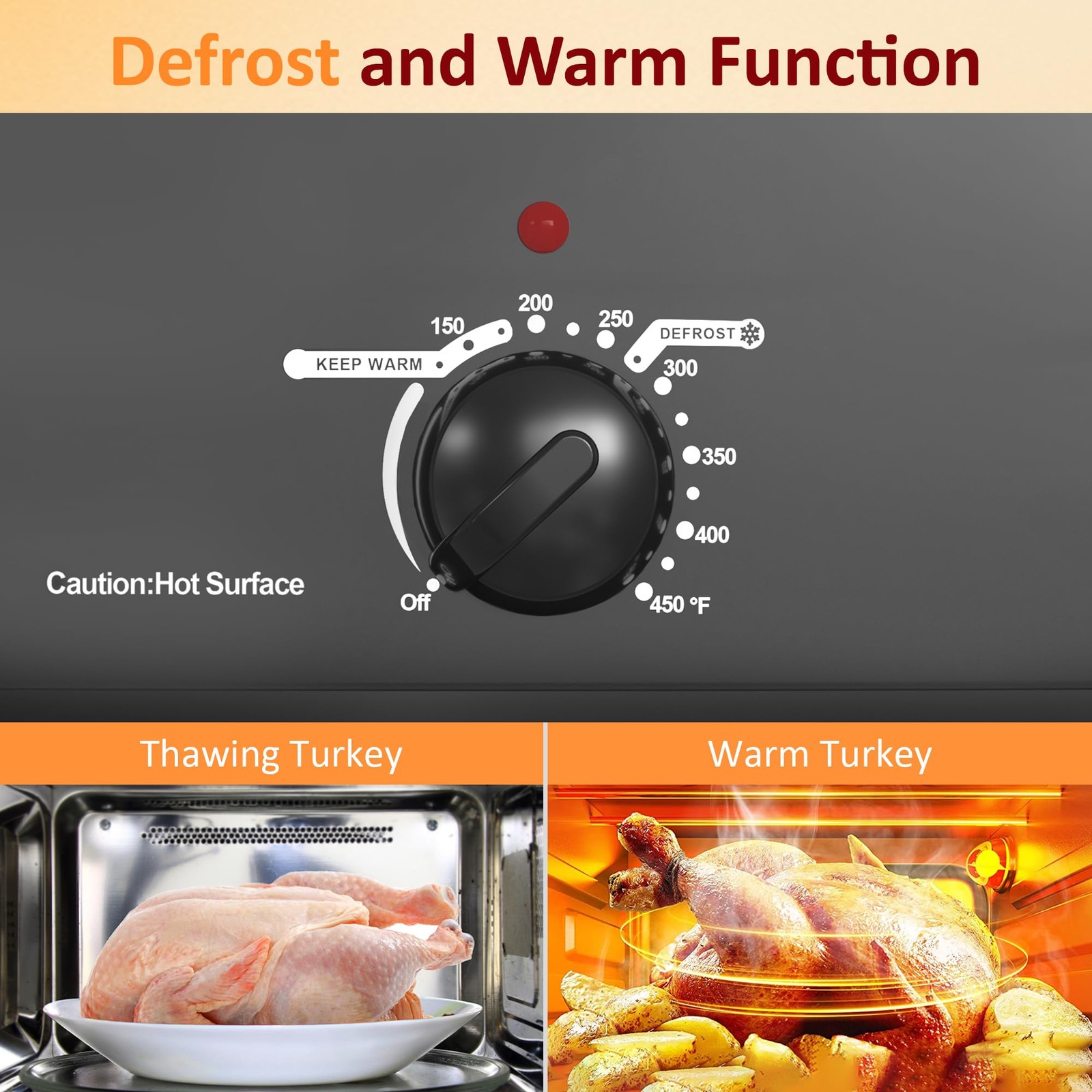Sunvivi Electric Roaster20 Quart Roasting Oven Self-Basting Lid Removable