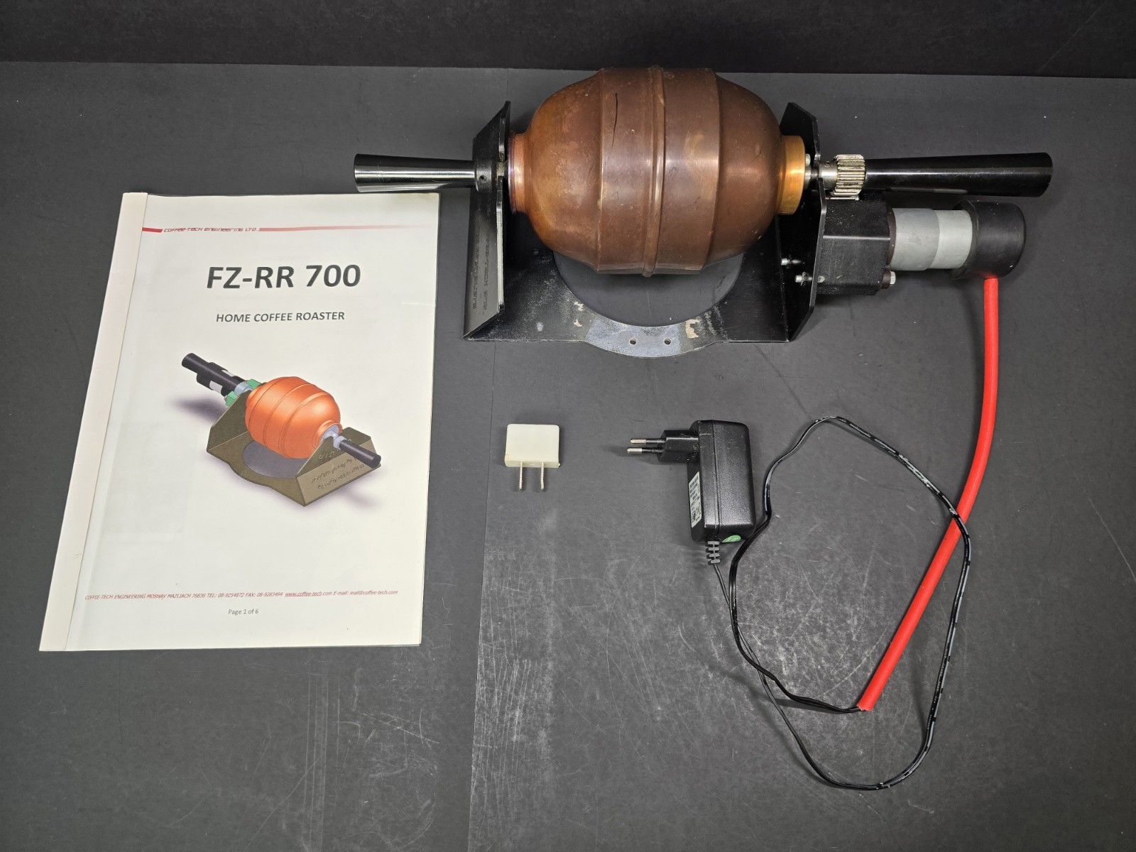 Coffee-Tech FZ-RR 700 Home Coffee Roaster w/ Motor, Manual & Accessories WORKS