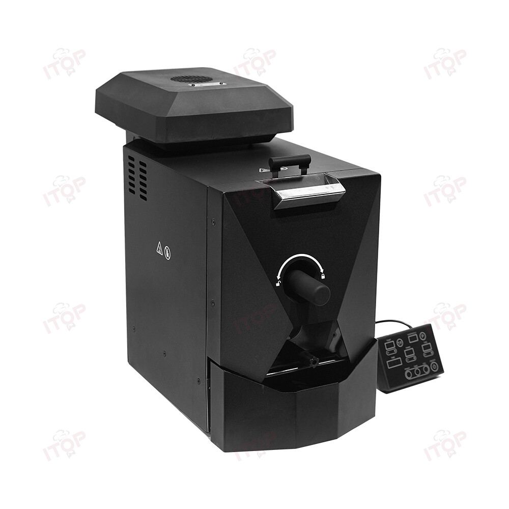Electric Coffee Bean Roaster Drum Roasting 1000W W/ Smoke Exhaust Pipe 3 Modes