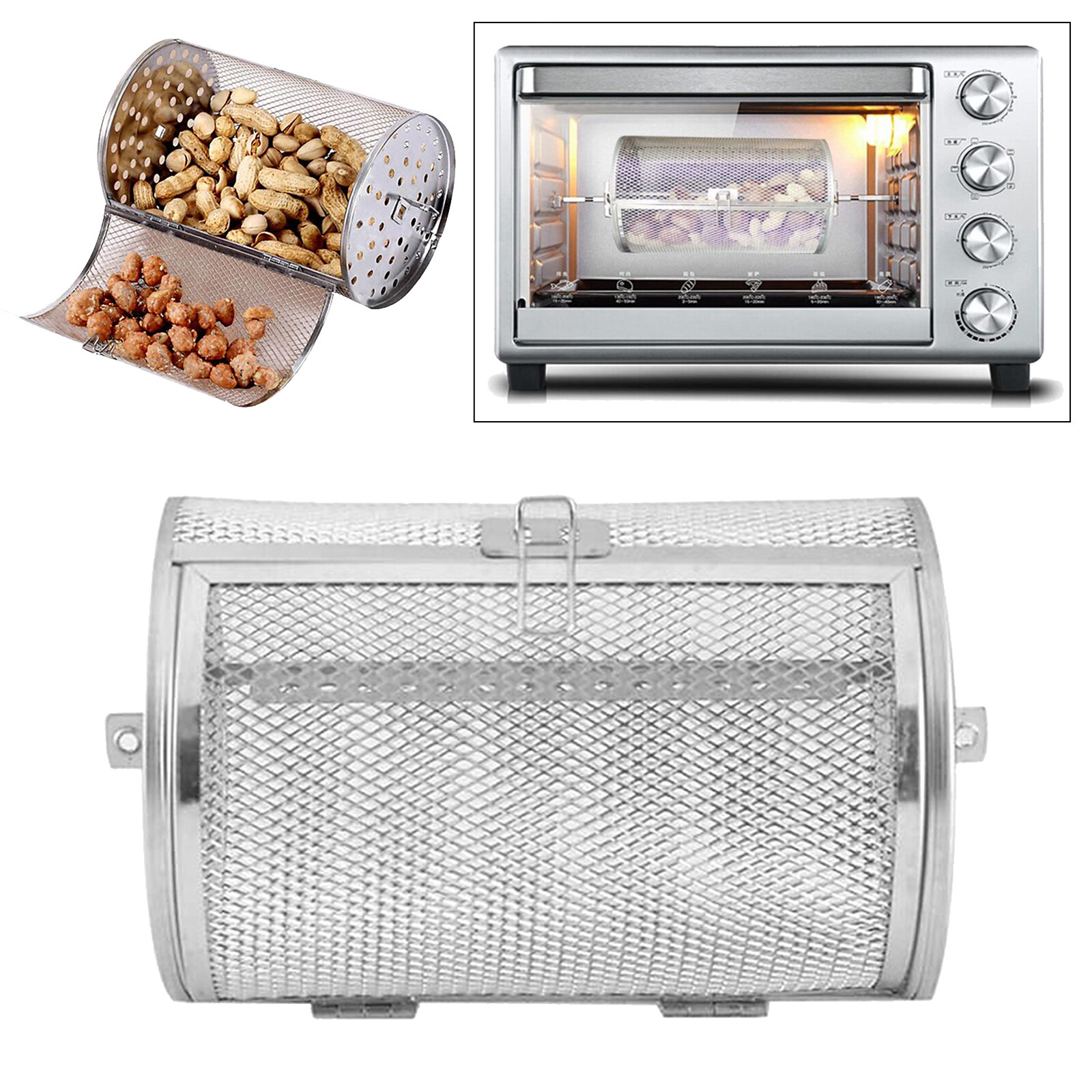 Coffee Bean Roaster Rotary Stainless Steel Grilled Cage DIY